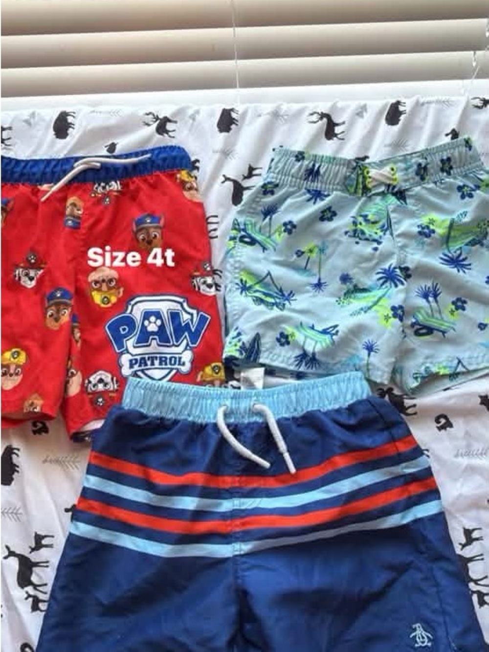 Paw Patrol Boys Swim Shorts Set - Red, Navy, Light Blue